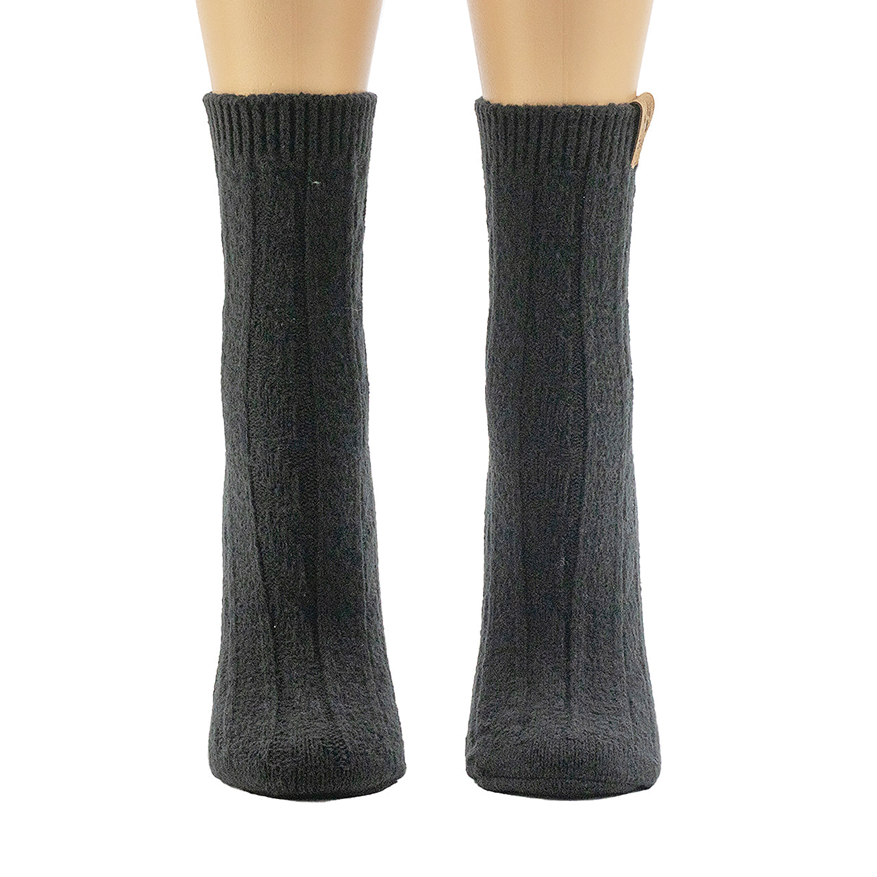 LADIES GEO TEXTURE ANKLET 2PK BLACK - Image 3