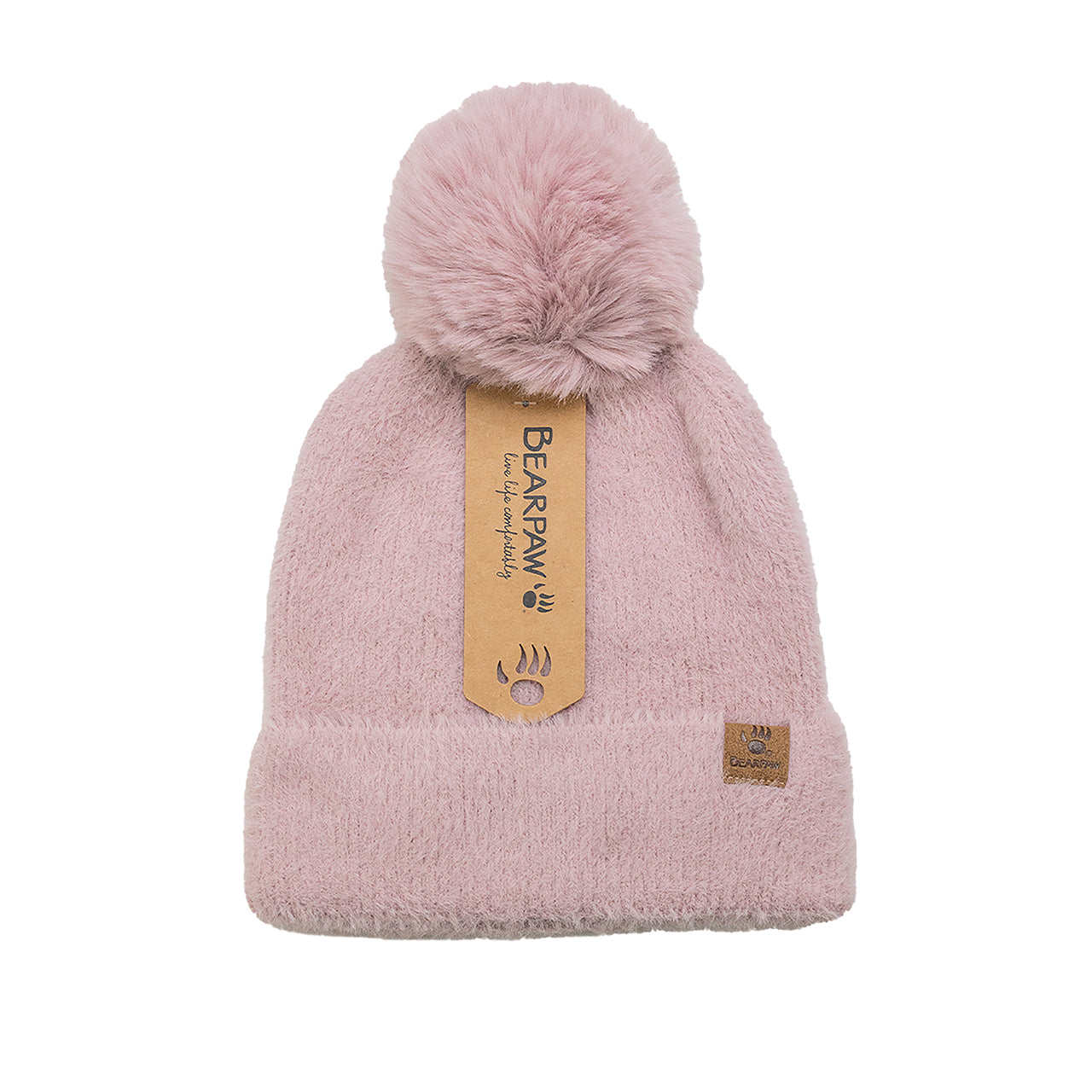 LADIES FURRY CUFF HAT W/POM LOTUS - Image 4