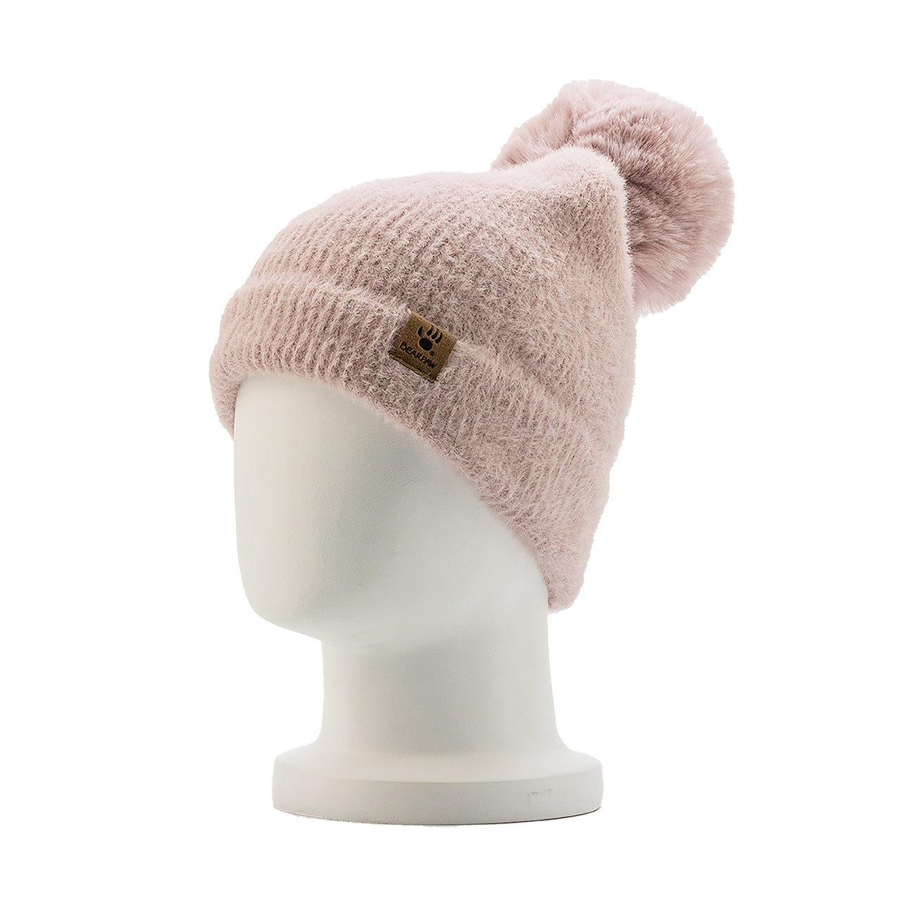 LADIES FURRY CUFF HAT W/POM LOTUS - Image 2