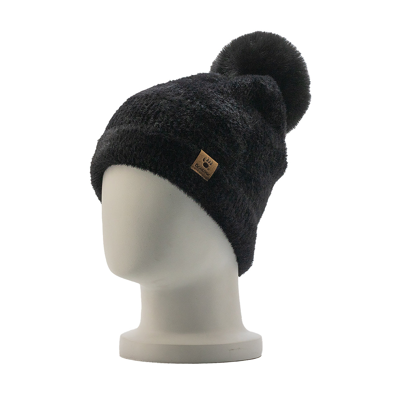 LADIES FURRY CUFF HAT W/POM ANTHRACITE - Image 2