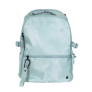 SPORTY NYLON SQUARE BACKPACK SAGE
