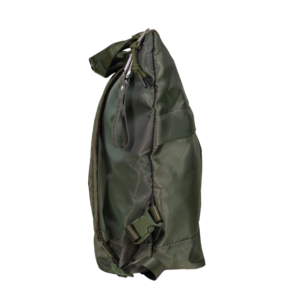 CONVERTIBLE NYLON TOTE / BACKPACK DARK OLIVE - Image 4