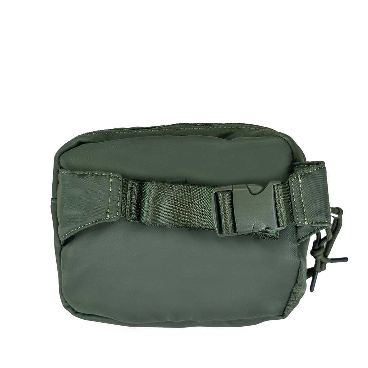 SQUARE DOUBLE ZIP WAIST BAG/SLING OLIVE - Image 2